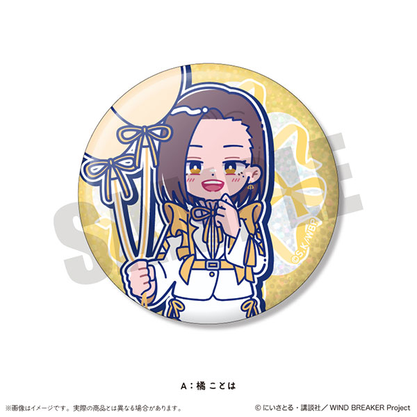 TVアニメ「WIND BREAKER」 にゅ〜とろ バースデーグッズ 橘ことは キラキラ缶バッジ A - 公式商品画像 | AniSmile