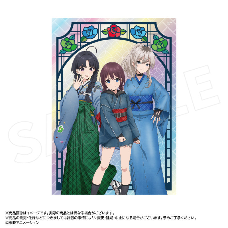 アニメ「ガールズバンドクライ」 描き下ろし和装デニムver. オーロラアクリルブロック B 仁菜・桃香・すばる - 公式商品画像 | AniSmile