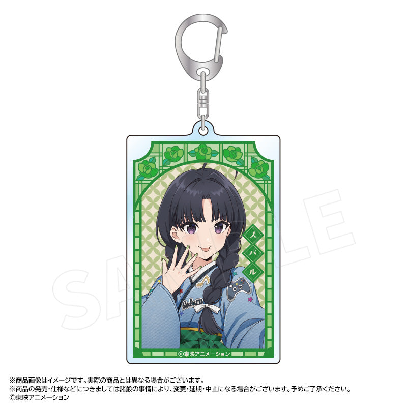 アニメ「ガールズバンドクライ」 描き下ろし和装デニムver. スクエアキーホルダー C 安和 すばる - 公式商品画像 | AniSmile