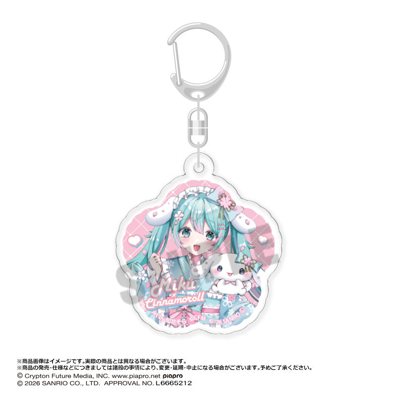 初音ミク×シナモロール 夢桜ver. トレーディングアクリルキーホルダー 画像 2 | AniSmile
