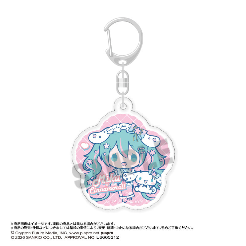 初音ミク×シナモロール 夢桜ver. トレーディングアクリルキーホルダー 画像 3 | AniSmile