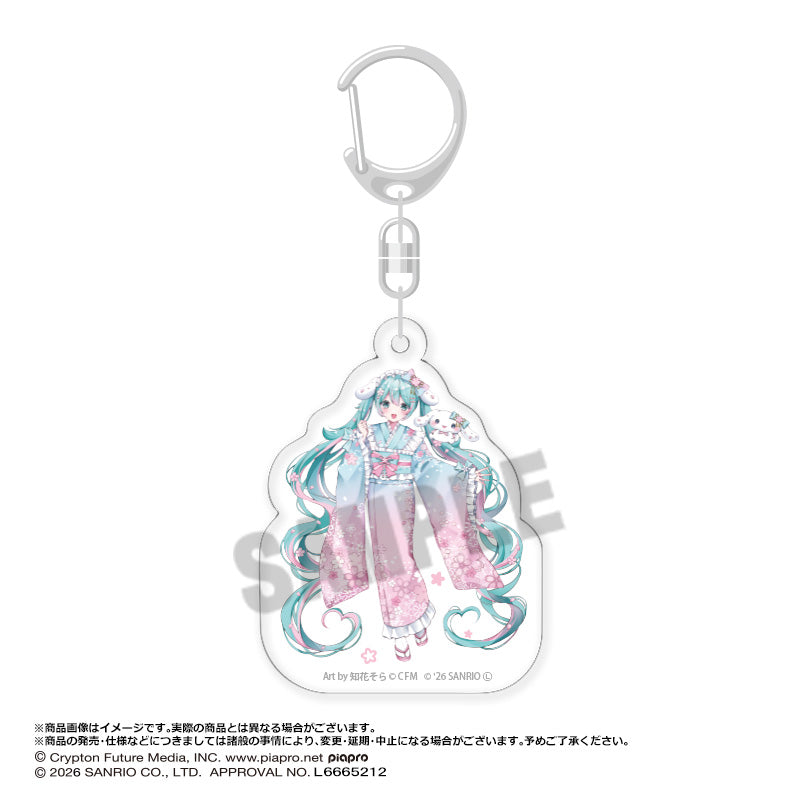 初音ミク×シナモロール 夢桜ver. トレーディングアクリルキーホルダー 画像 4 | AniSmile