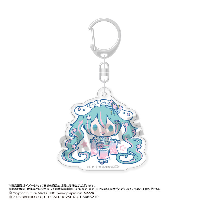 初音ミク×シナモロール 夢桜ver. トレーディングアクリルキーホルダー 画像 5 | AniSmile