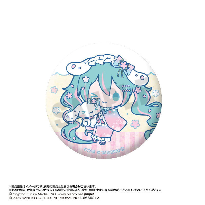 初音ミク×シナモロール 夢桜ver. トレーディンググリッター缶バッジ vol.2 Image 3 | AniSmile