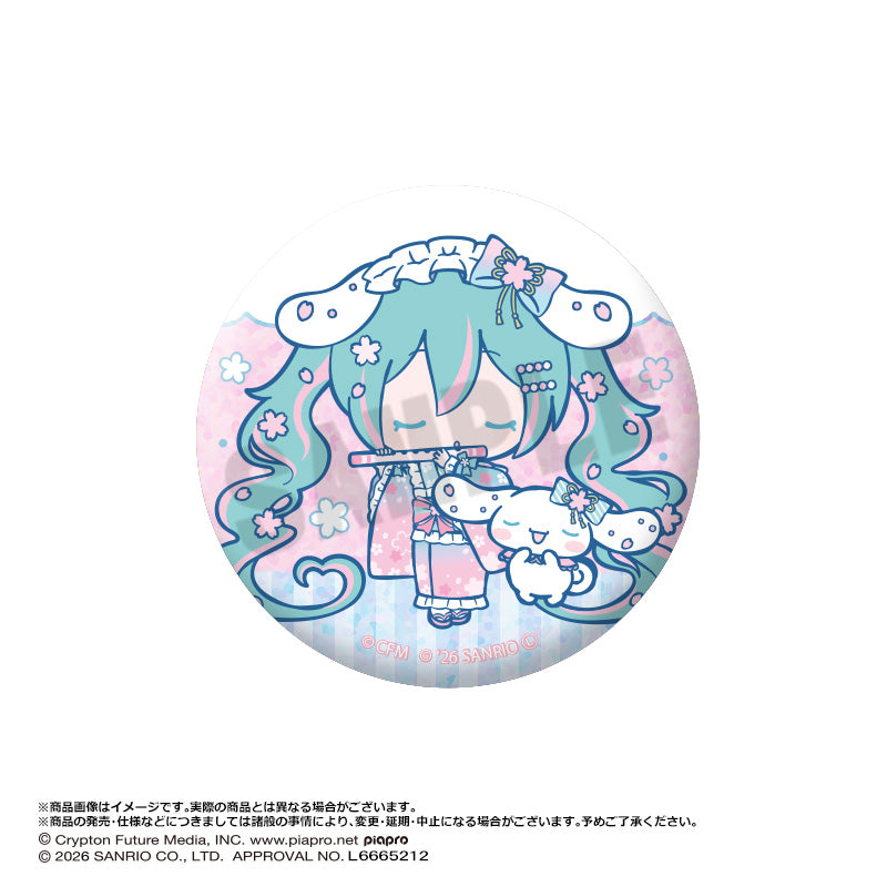 初音ミク×シナモロール 夢桜ver. トレーディンググリッター缶バッジ vol.2 Image 4 | AniSmile