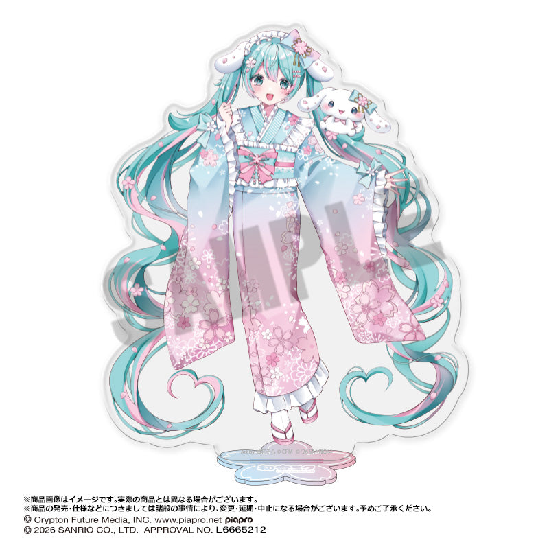 初音ミク×シナモロール 夢桜ver. アクリルスタンド - 公式商品画像 | AniSmile