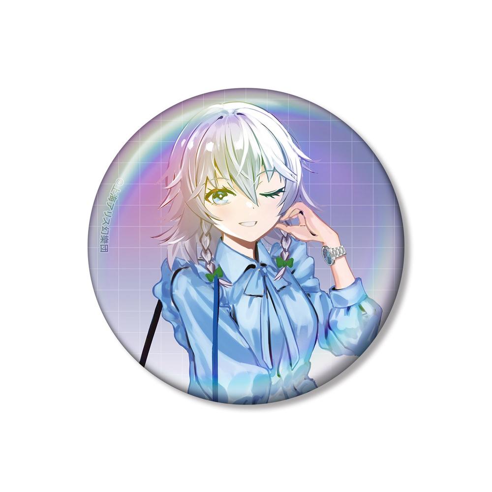 東方Project 松本能人イラスト 十六夜咲夜 ウォッチコーデver. 75mmオーロラ缶バッジ - 公式商品画像 | AniSmile