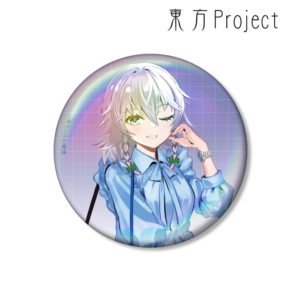 東方Project 松本能人イラスト 十六夜咲夜 ウォッチコーデver. 75mmオーロラ缶バッジ 画像 2 | AniSmile