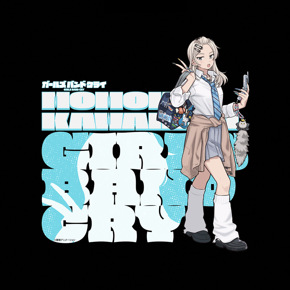 ガールズバンドクライ 描き下ろしTシャツ(河原木桃香/平成ギャル)Mサイズ 画像 2 | AniSmile