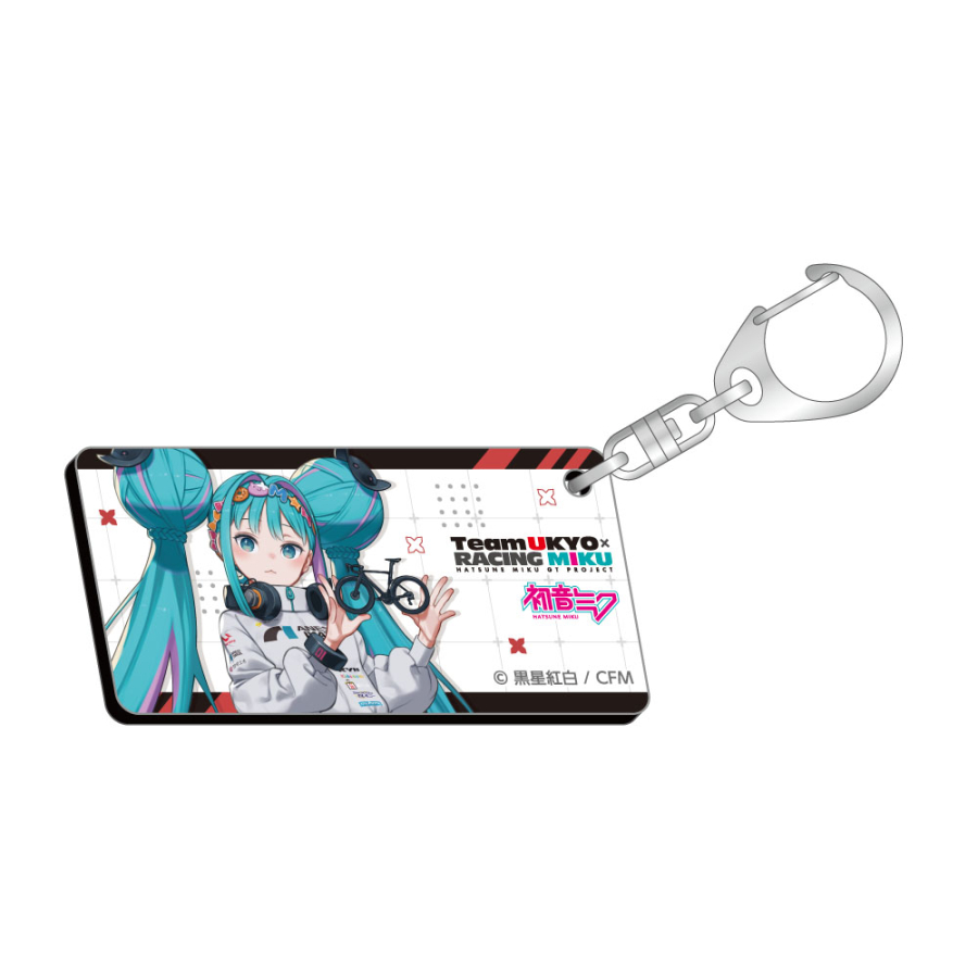 初音ミク レーシングミク 2026 TEAM UKYO 応援Ver. ナンバープレート風キーホルダー 画像 2 | AniSmile