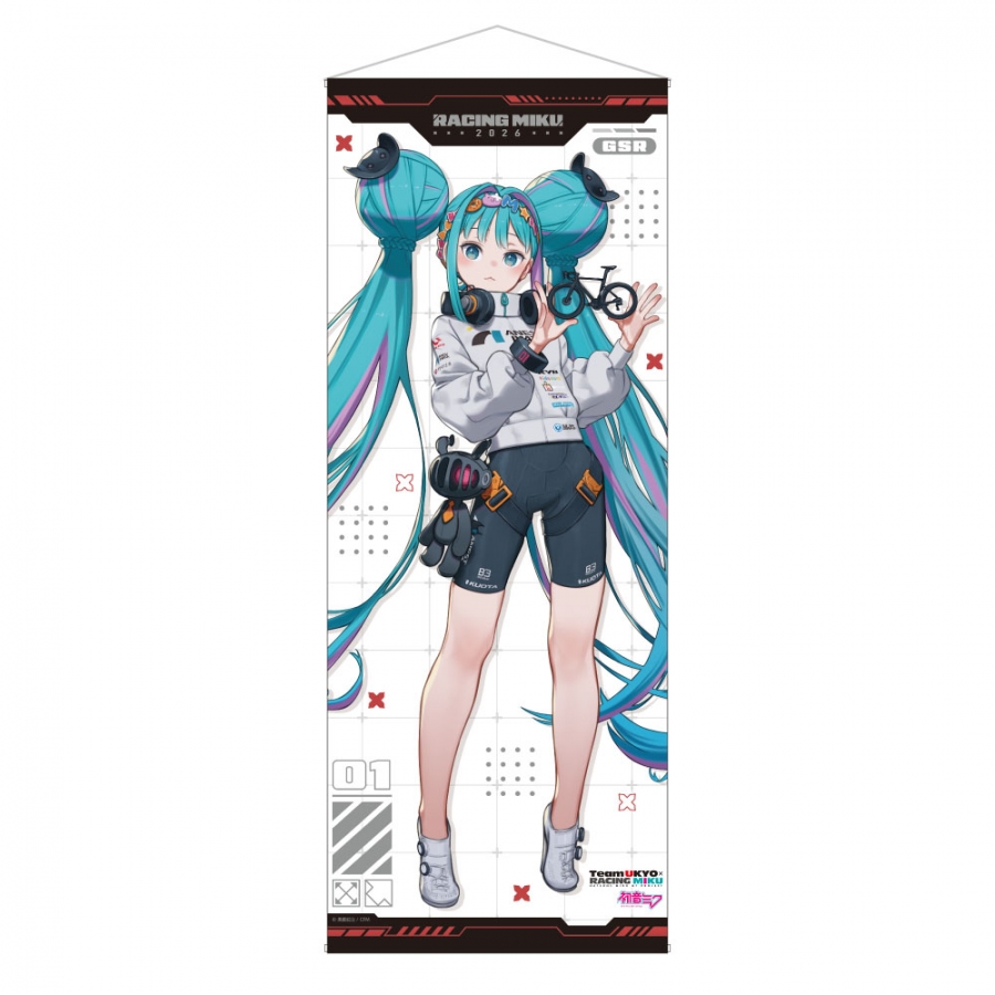 初音ミク レーシングミク 2026 TEAM UKYO 応援Ver. 等身大タペストリー - 公式商品画像 | AniSmile