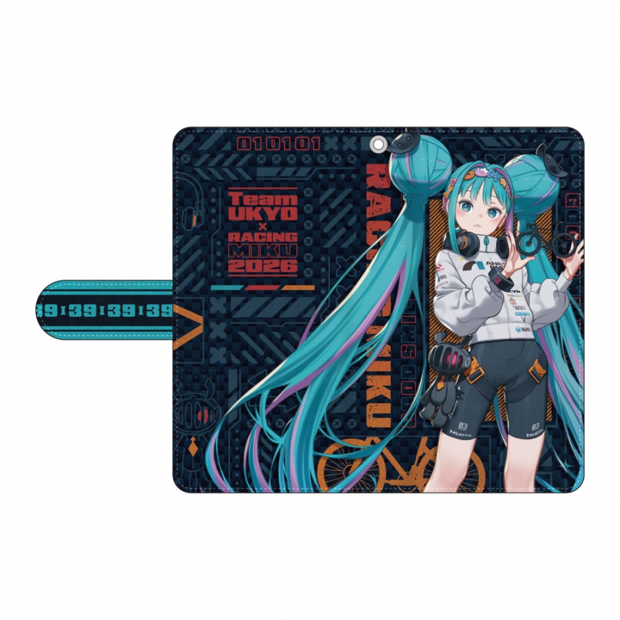 初音ミク レーシングミク 2026 TEAM UKYO 応援Ver. 手帳型スマートフォンケース 画像 2 | AniSmile