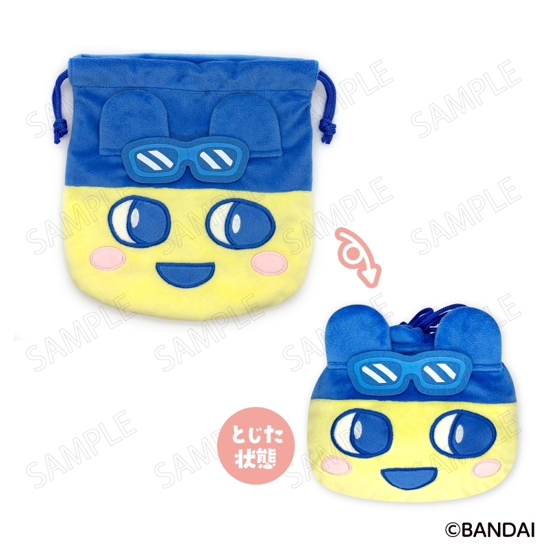 たまごっち エンジョイ!トラベル フェイス巾着 A:まめっち - 公式商品画像 | AniSmile