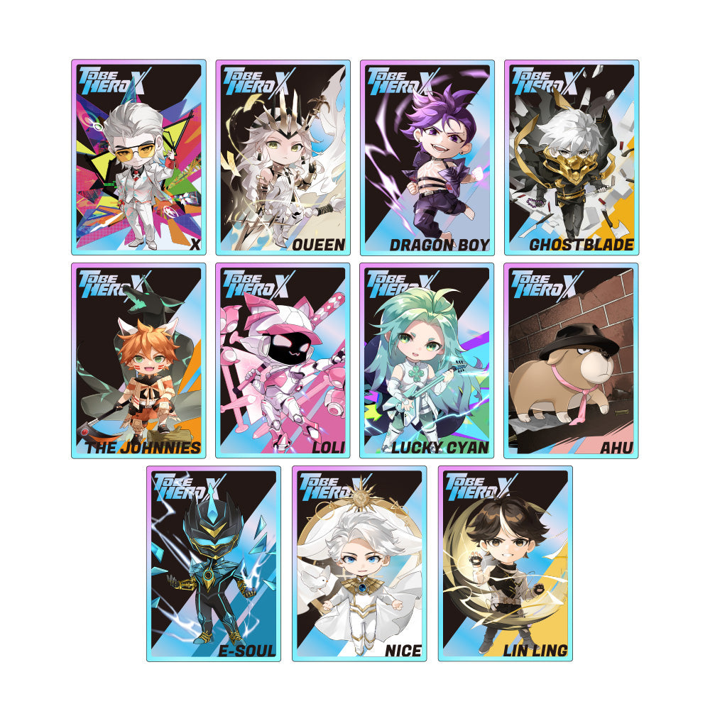 「TO BE HERO X」ステータス風トレーディングオーロラアクリルカード - 公式商品画像 | AniSmile
