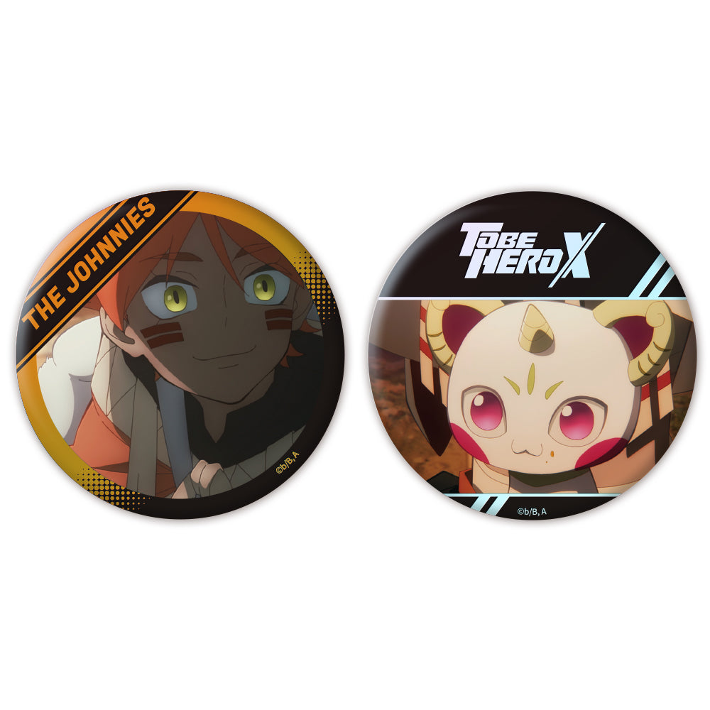 「TO BE HERO X」オーロラ缶バッジ2個セット リトルジョニー&ビッグジョニー - 公式商品画像 | AniSmile