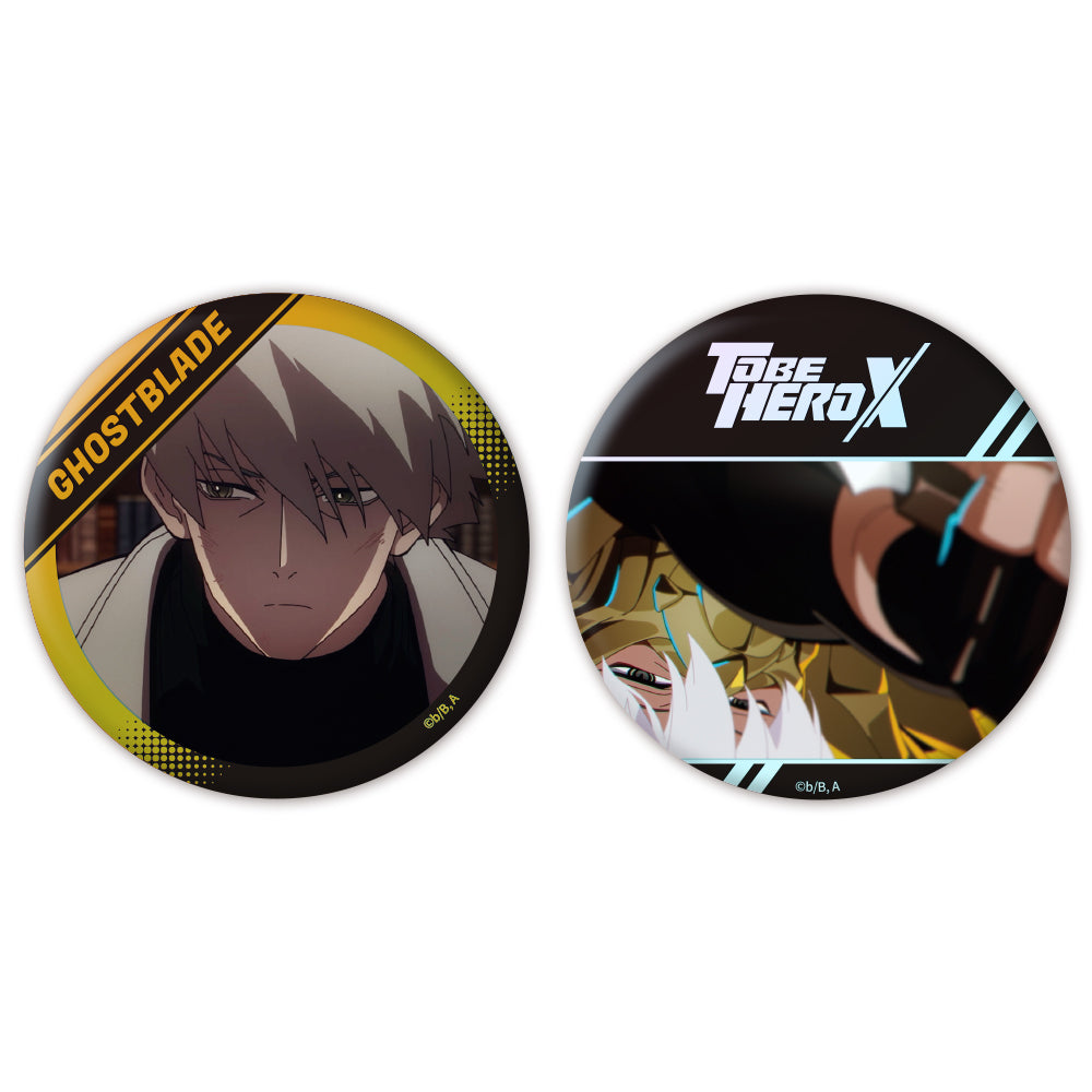 「TO BE HERO X」オーロラ缶バッジ2個セット 黙殺 - 公式商品画像 | AniSmile