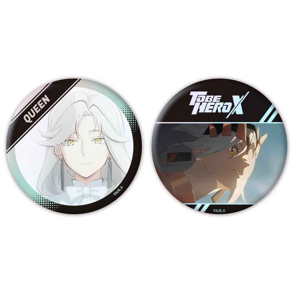 「TO BE HERO X」オーロラ缶バッジ2個セット クイーン - 公式商品画像 | AniSmile