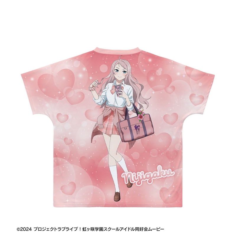 ラブライブ!虹ヶ咲学園スクールアイドル同好会 描き下ろし 鐘 嵐珠 ギャル制服ver. フルグラフィックTシャツユニセックス(サイズ/S) 画像 3 | AniSmile
