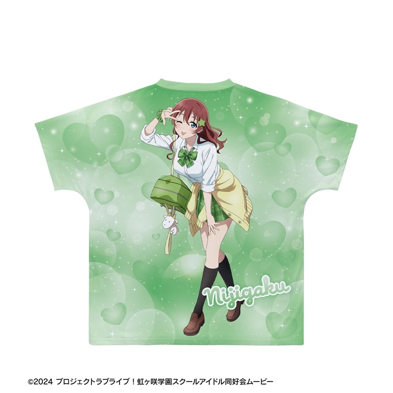 ラブライブ!虹ヶ咲学園スクールアイドル同好会 描き下ろし エマ・ヴェルデ ギャル制服ver. フルグラフィックTシャツユニセックス(サイズ/XS) 画像 3 | AniSmile