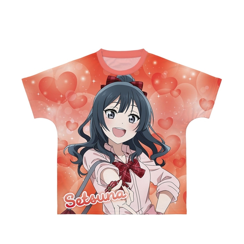ラブライブ!虹ヶ咲学園スクールアイドル同好会 描き下ろし 優木せつ菜 ギャル制服ver. フルグラフィックTシャツユニセックス(サイズ/L) - 公式商品画像 | AniSmile