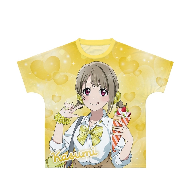 ラブライブ!虹ヶ咲学園スクールアイドル同好会 描き下ろし 中須かすみ ギャル制服ver. フルグラフィックTシャツユニセックス(サイズ/XXL) - 公式商品画像 | AniSmile
