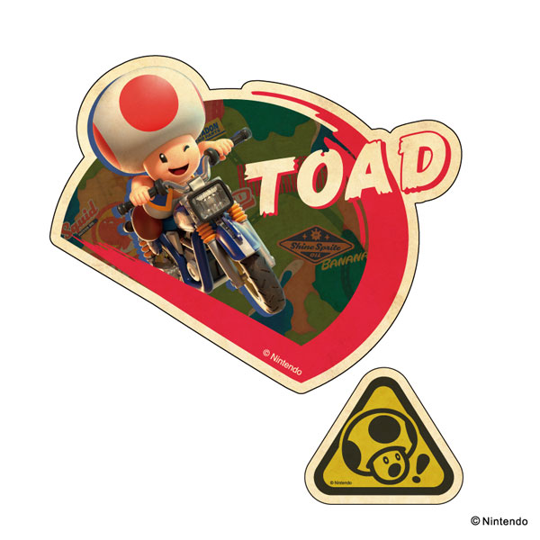 マリオカートワールド トラベルステッカー 2枚セット ⑤キノピオ - 公式商品画像 | AniSmile