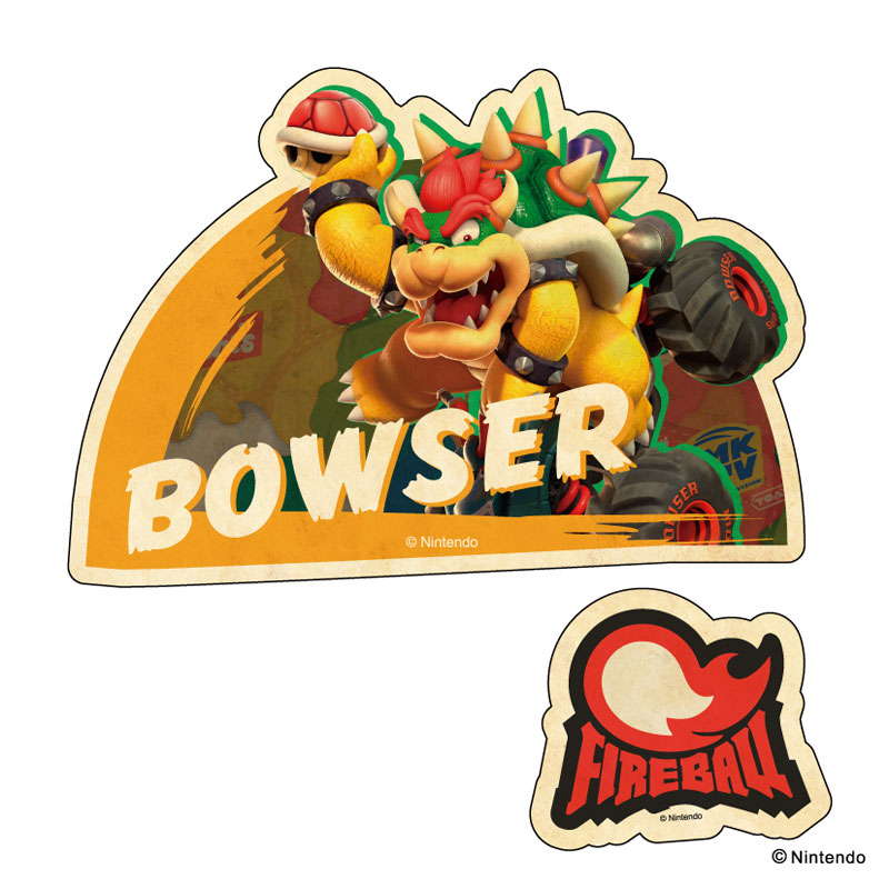 マリオカートワールド トラベルステッカー 2枚セット ④クッパ 画像 2 | AniSmile