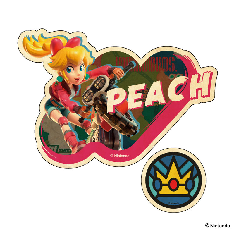 マリオカートワールド トラベルステッカー 2枚セット ②ピーチ 画像 2 | AniSmile