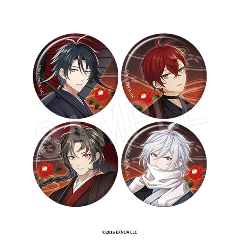 文豪とアルケミスト トレーディンググリッター缶バッジ 寒椿ver. 1pcs - 公式商品画像 | AniSmile