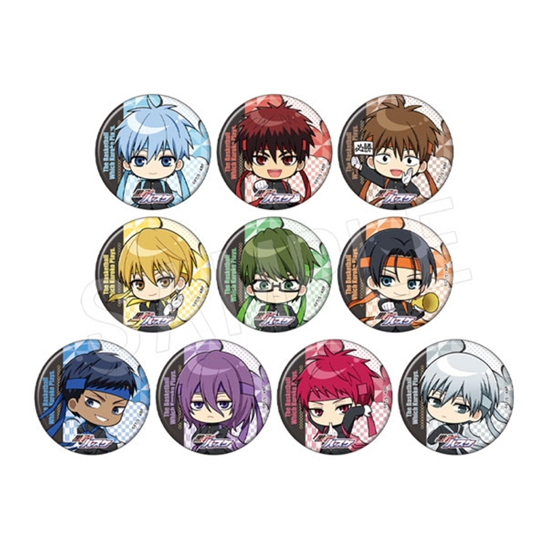 黒子のバスケ トレーディング缶バッジ(ミニキャラ) 応援団ver. 1pcs - 公式商品画像 | AniSmile