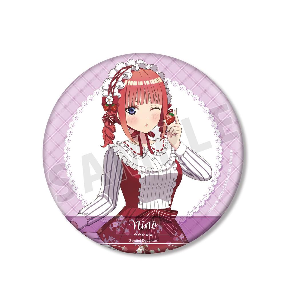五等分の花嫁* 描き下ろし 中野二乃 ショートケーキイメージコーデver. BIG缶バッジ - 公式商品画像 | AniSmile
