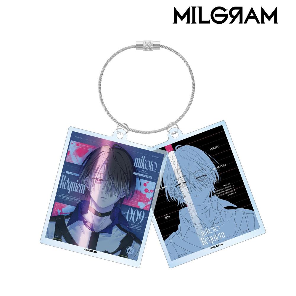 MILGRAM -ミルグラム- ミコト『レクイエム』 ジャケットイラストver. 2連ワイヤーBIGアクリルキーホルダー 画像 2 | AniSmile