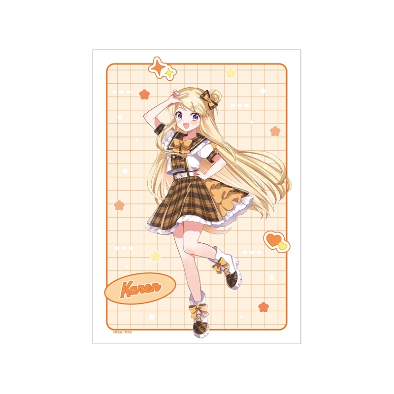 きんいろモザイク 原悠衣先生 描き下ろし 九条カレン アイドル風衣装ver. A3マット加工ポスター - 公式商品画像 | AniSmile
