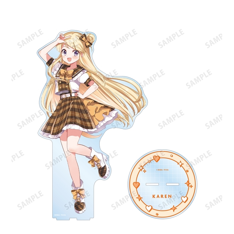 きんいろモザイク 原悠衣先生 描き下ろし 九条カレン アイドル風衣装ver. 特大アクリルスタンド 画像 3 | AniSmile