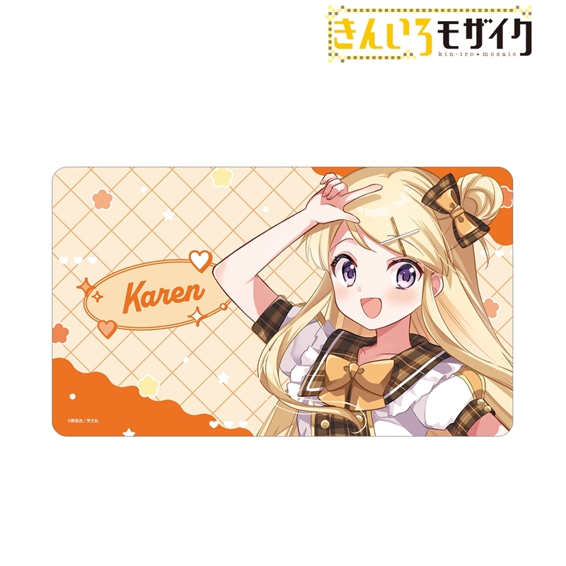 きんいろモザイク 原悠衣先生 描き下ろし 九条カレン アイドル風衣装ver. マルチデスクマット 画像 2 | AniSmile
