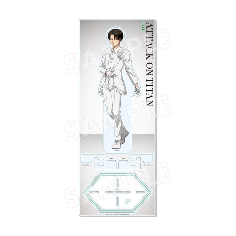 進撃の巨人 Black & White ver. アクリルスタンド(L) /04 リヴァイ(White) - 公式商品画像 | AniSmile