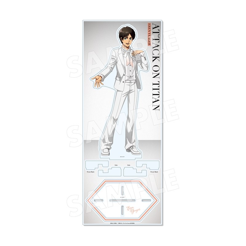 進撃の巨人 Black & White ver. アクリルスタンド(L) /03 エレン(White) - 公式商品画像 | AniSmile