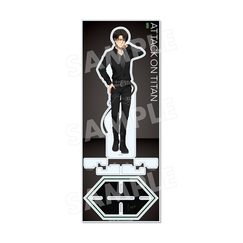 進撃の巨人 Black & White ver. アクリルスタンド(L) /02 リヴァイ(Black) - 公式商品画像 | AniSmile