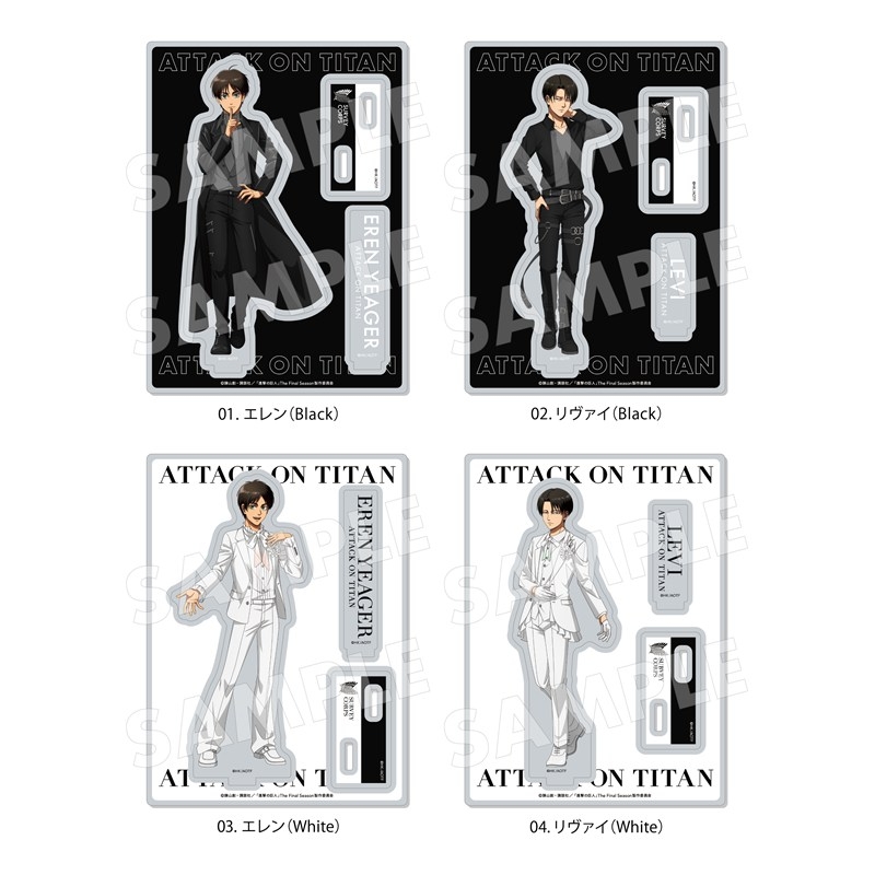 進撃の巨人 Black & White ver. アクリルスタンド /04 リヴァイ(White) 画像 2 | AniSmile