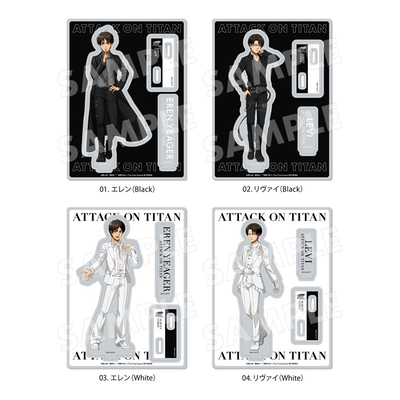 進撃の巨人 Black & White ver. アクリルスタンド /02 リヴァイ(Black) 画像 2 | AniSmile