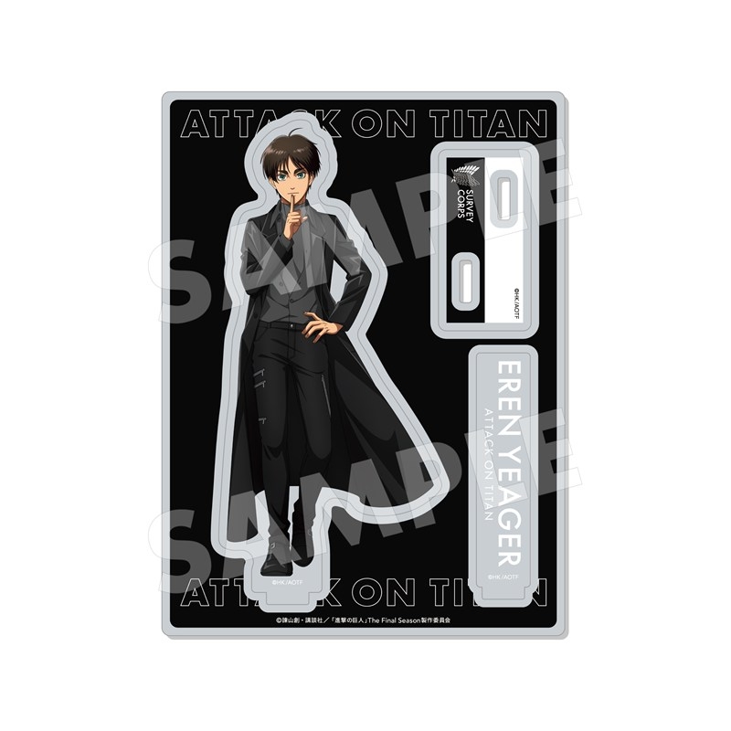 進撃の巨人 Black & White ver. アクリルスタンド /01 エレン(Black) - 公式商品画像 | AniSmile