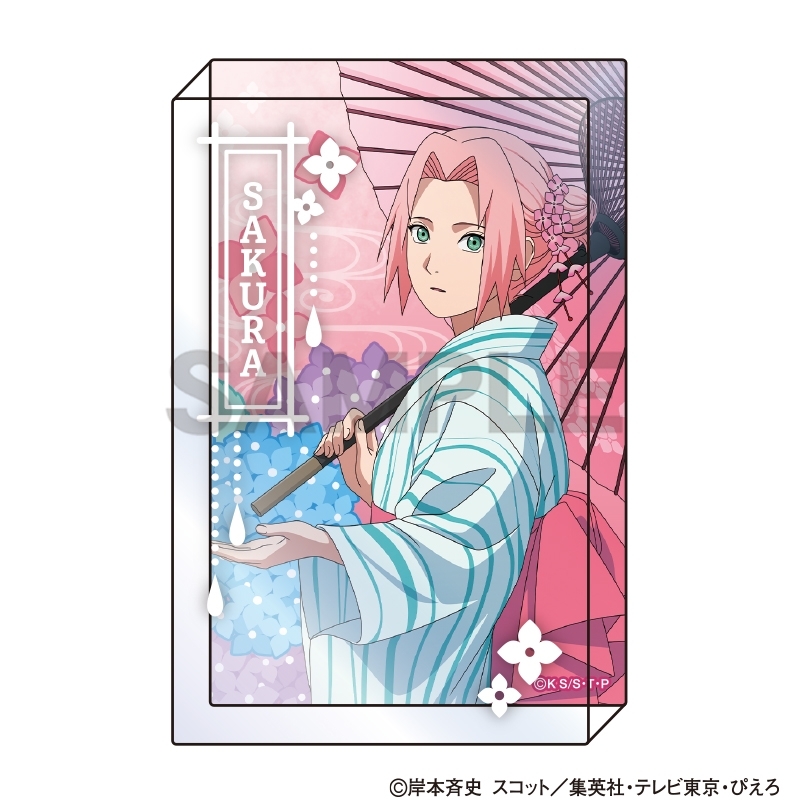 NARUTO-ナルト- 疾風伝 アクリルブロック 春野サクラ 五月雨 - 公式商品画像 | AniSmile