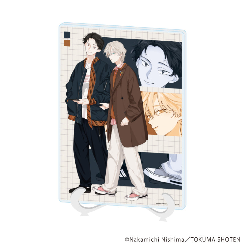アクリルアートボード(A5サイズ)「夢の終わりで待ち合わせ」01/鷹山旭人&真雁朔(描き下ろしイラスト) - 公式商品画像 | AniSmile
