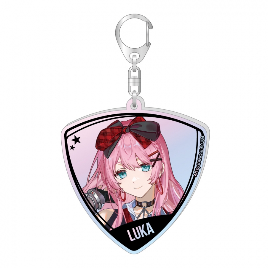 初音ミク ピック型オーロラアクリルキーホルダー バンドver. 巡音ルカ - 公式商品画像 | AniSmile