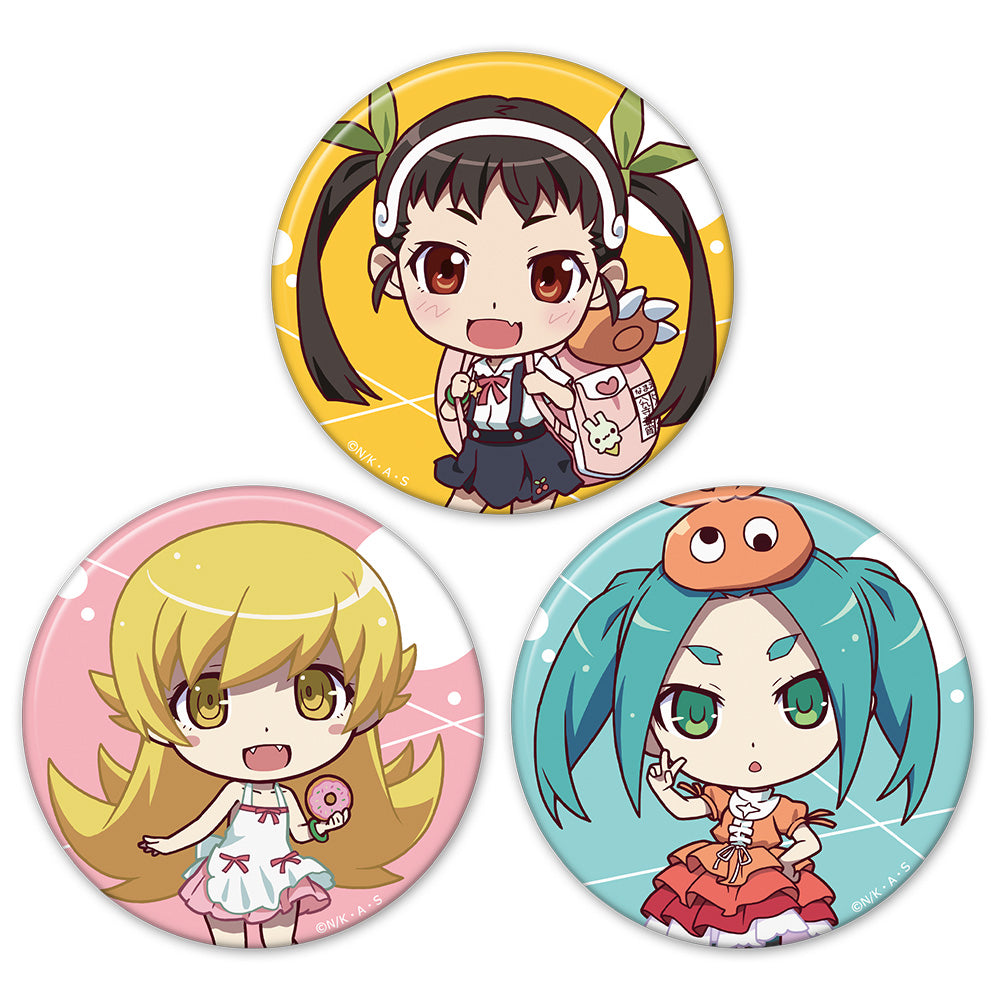 <物語>シリーズ 缶バッジ3個セット - 公式商品画像 | AniSmile