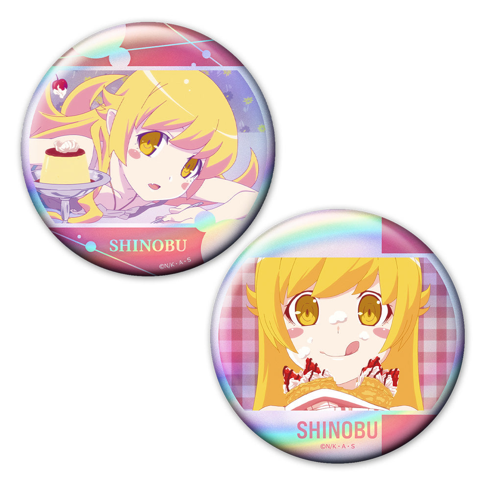 <物語>シリーズ ホログラム缶バッジ2個セット 忍野忍 - 公式商品画像 | AniSmile