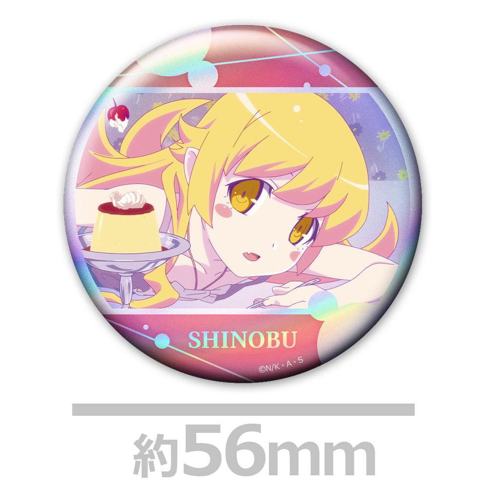 <物語>シリーズ ホログラム缶バッジ2個セット 忍野忍 画像 2 | AniSmile