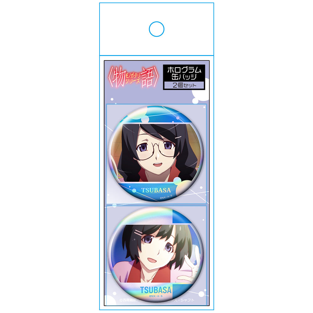 <物語>シリーズ ホログラム缶バッジ2個セット 羽川翼 画像 3 | AniSmile