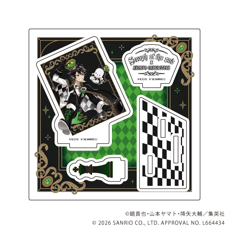 アクリルスタンドプレート「終わりのセラフ×サンリオキャラクターズ」01/百夜優一郎×ポチャッコ(コラボイラスト) - 公式商品画像 | AniSmile