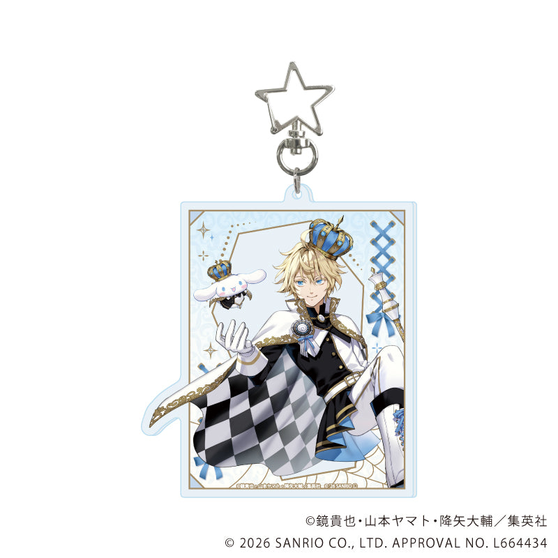 星型ナスカン付きデカアクリルキーホルダー「終わりのセラフ×サンリオキャラクターズ」02/百夜ミカエラ×シナモロール(コラボイラスト) - 公式商品画像 | AniSmile